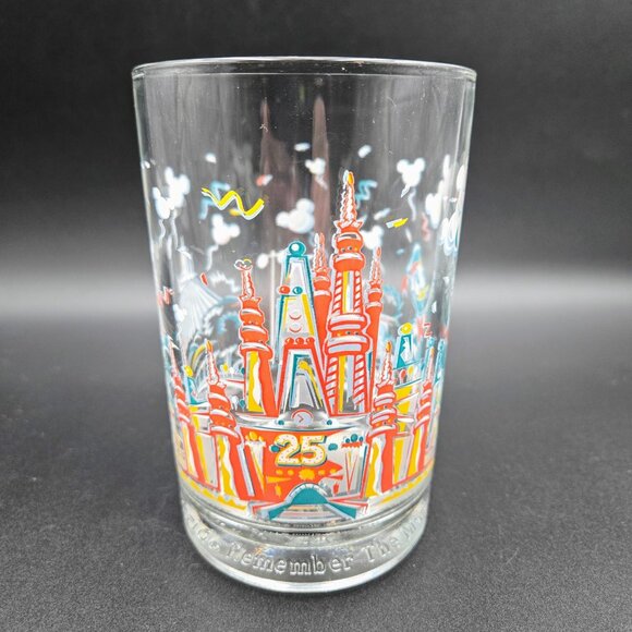 McDonald’s Walt Disney World Magic 25th Anniversary Glass 1996 Read - Picture 1 of 10